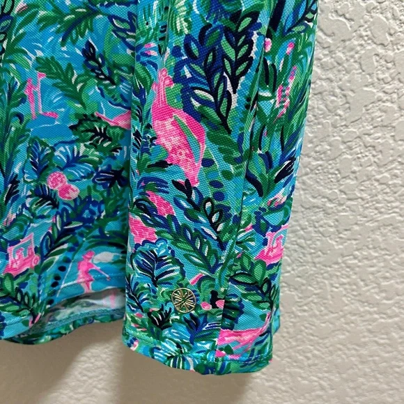 Lilly Pulitzer Green and Pink Tropical Dress - Picture 4 of 10